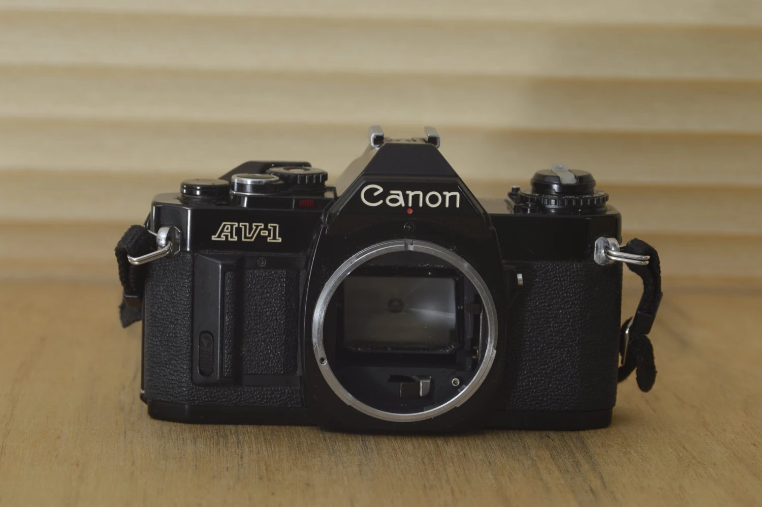 Rare Black Canon AV1 35mm SLR Camera (Body Only) Fantastic Condition Cleaned, Tested And Serviced And Ready To Go For Canon FD Lenses 5 Rare Black Canon AV1 35mm SLR Camera (Body Only) Fantastic Condition Cleaned, Tested And Serviced And Ready To Go For Canon FD Lenses - Image 3