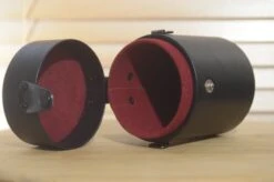 Fantastic Sigma LC-12 Hard Leather Lens Case. Perfect For Protecting Your Vintage Lenses. Pair It With A Small Zoom Or Portrait Lens