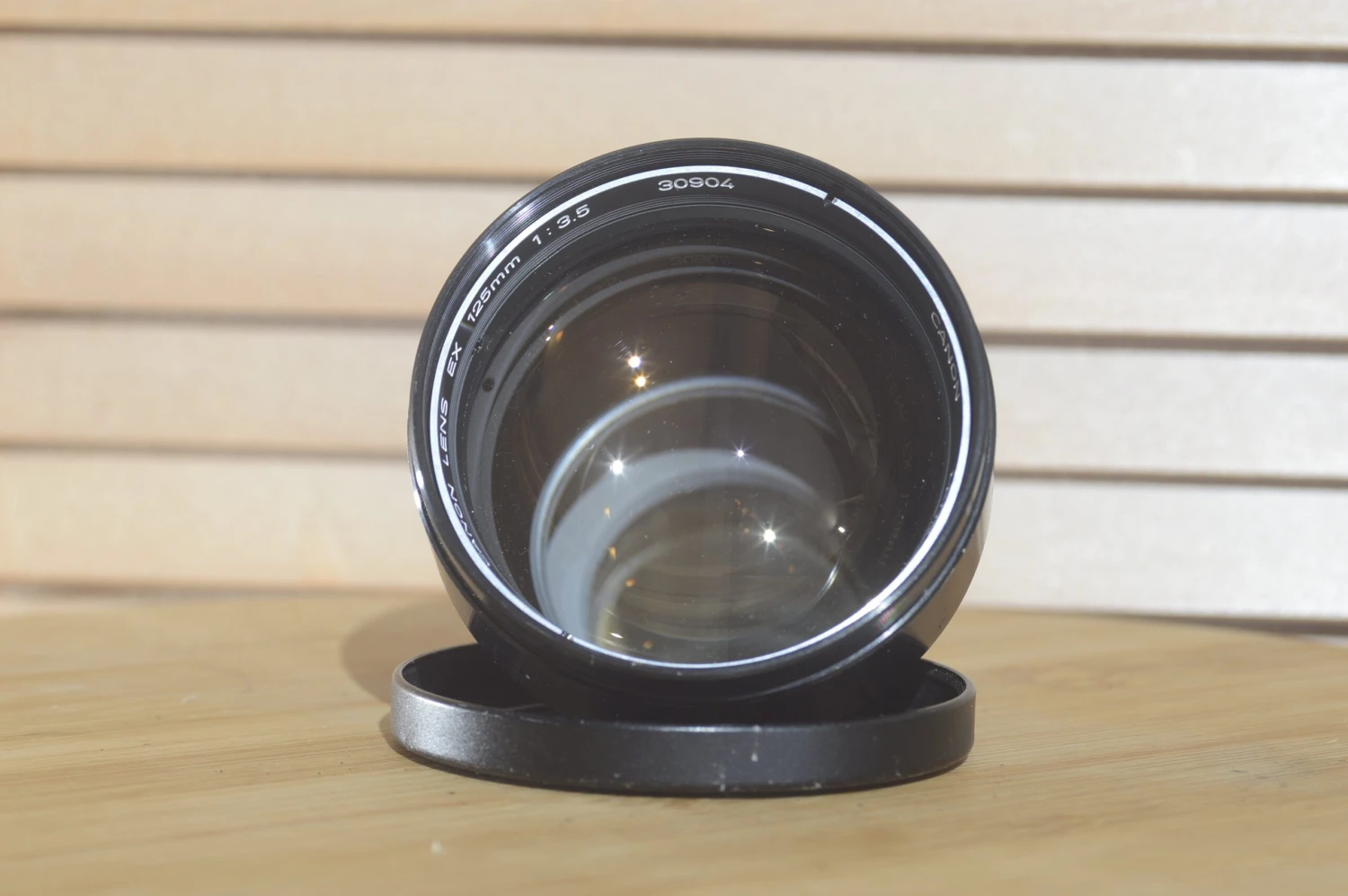 Gorgeous Canon EX 125mm F3.5 Lens With Case And Lens Hood. A Fantastic Addition To Any Photographers Kit. A Beautiful Piece. 4 Gorgeous Canon EX 125mm F3.5 Lens With Case And Lens Hood. A Fantastic Addition To Any Photographers Kit. A Beautiful Piece. - Image 2
