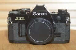 Rare Black Canon AE1 35mm SLR Camera, Body Only. Excellent Starter Camera.