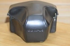Black Olympus Leather Camera Case. Fits OM10, OM20, OM30 And OM4.
