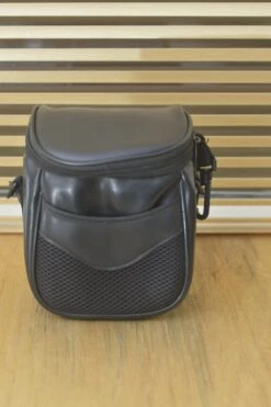 Lovely Black Leather Snug Fit Camera Bag. Great For Camping Photography. Comes With Strap -Cameras Sale Shop il fullxfull.2471132532 cf5x