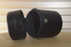 Olympus 135mm F3.5 Hard Leather Lens Case. Perfect For Protecting Your Vintage Lenses.