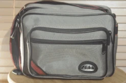 Lovely JRD Grey And Red Striped Padded Camera Bag. Perfect Size For You Vintage Slr. A Great Addition To Your Kit.